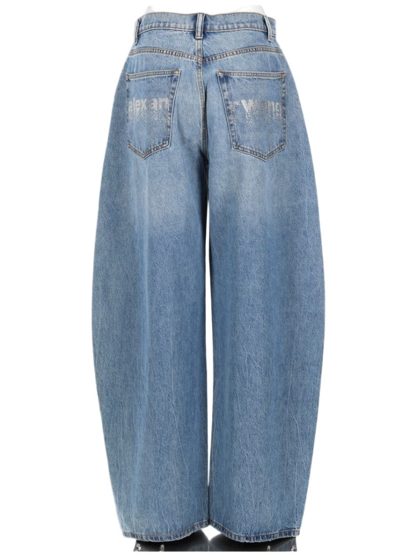 Alexander Wang Blow Up Wide-Leg Light Blue Denim Jeans