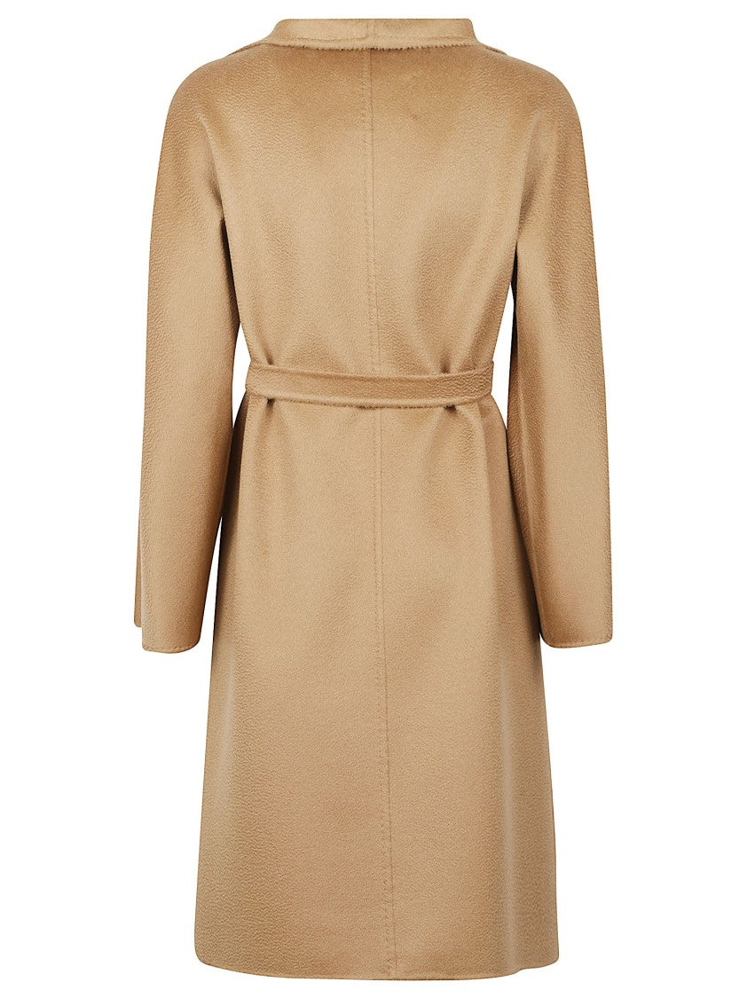 Max Mara Wrap Design Cashmere Coat With Self-Tie Belt