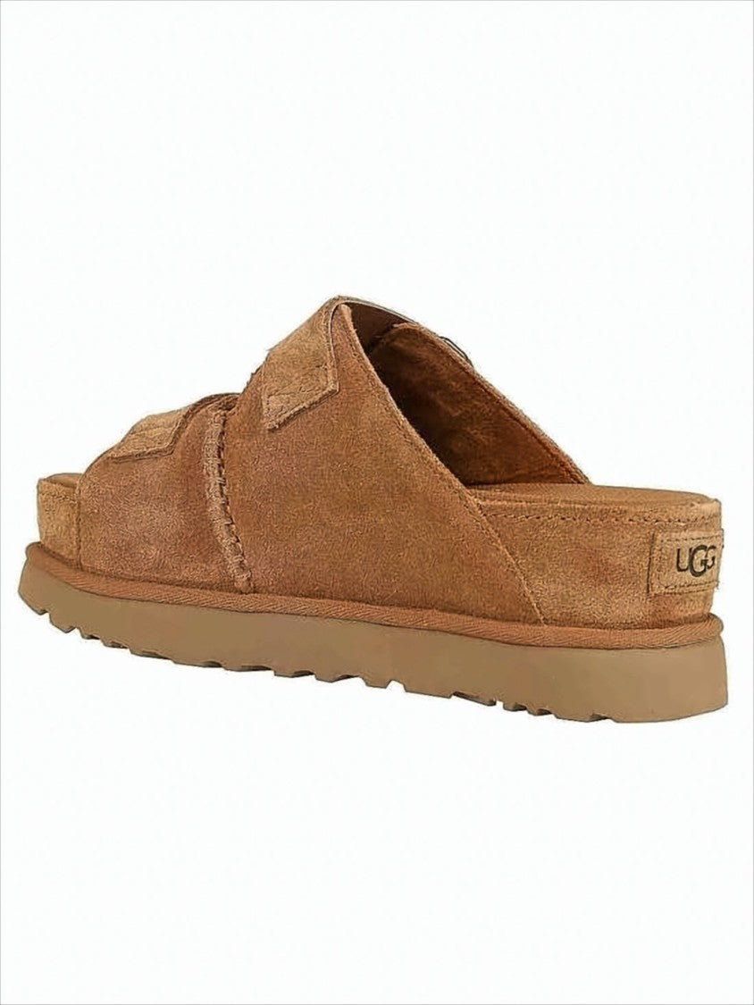 Ugg Suede Slip-On Mules With Adjustable Straps