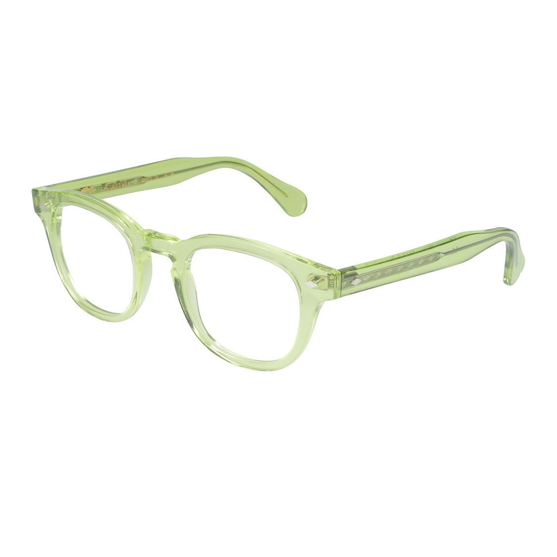 Kador Jolly Cal 49 Translucent Light Green Round Square Sunglasses