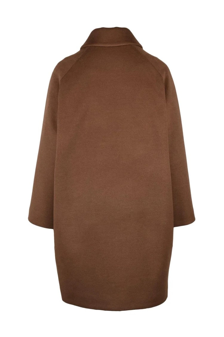 Guttha Warm Brown Raglan Sleeve Guttha Coat