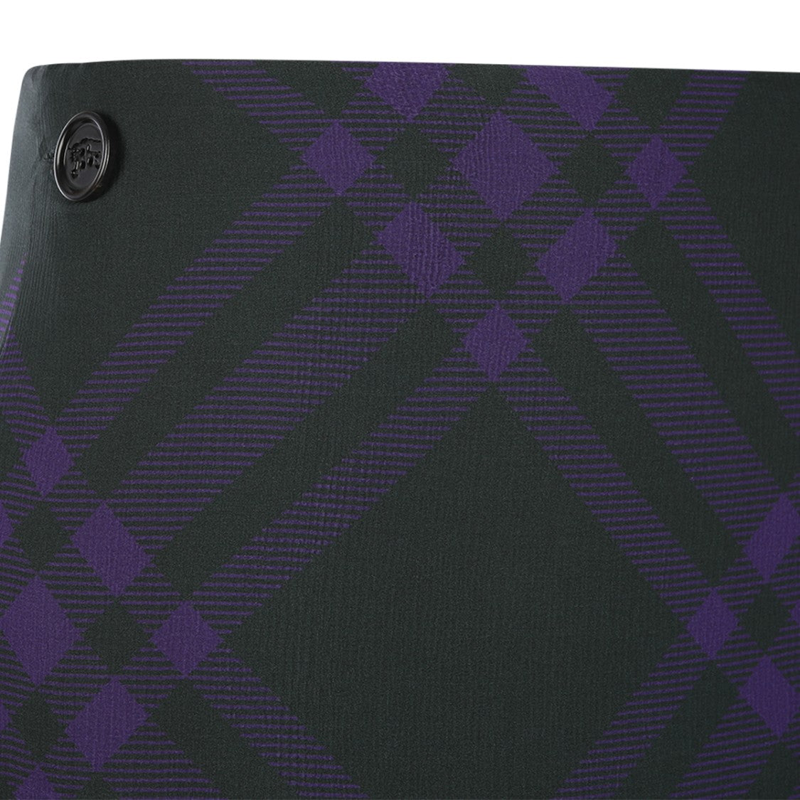Burberry Deep Royal Vintage Check Wool Midi Skirt