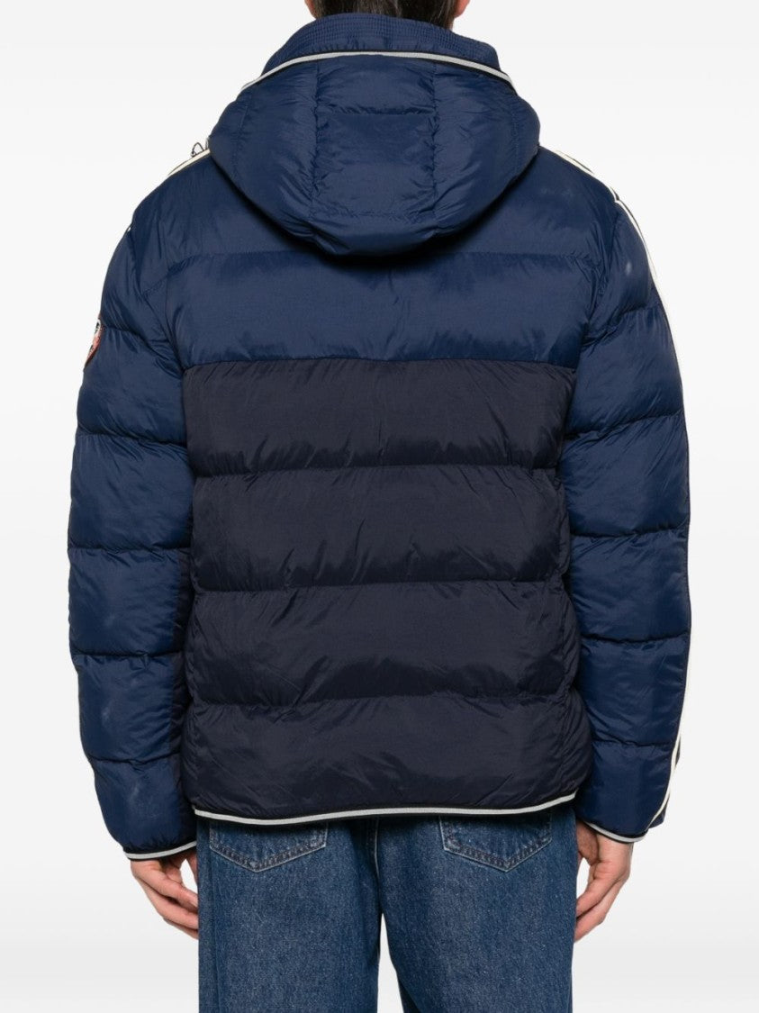 Napapijri Color-Block Puffer Hooded Logo Jacket