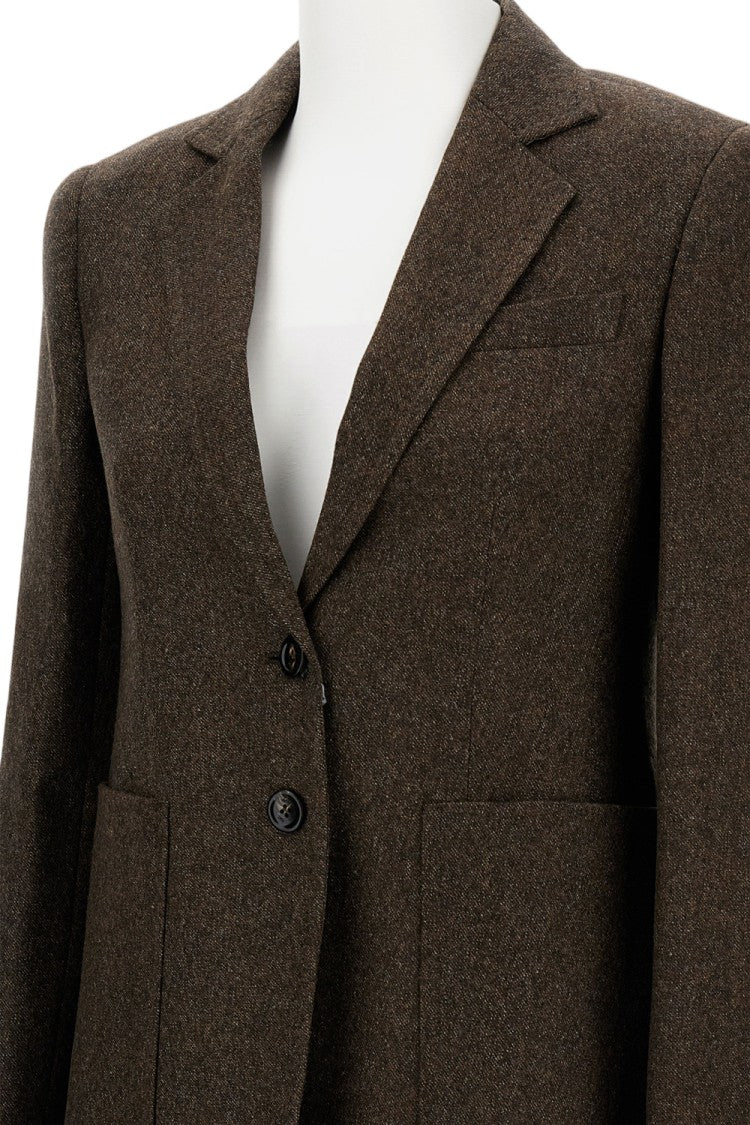 Max Mara Tailored Brown Bermuda Jacket With Notched Lapel