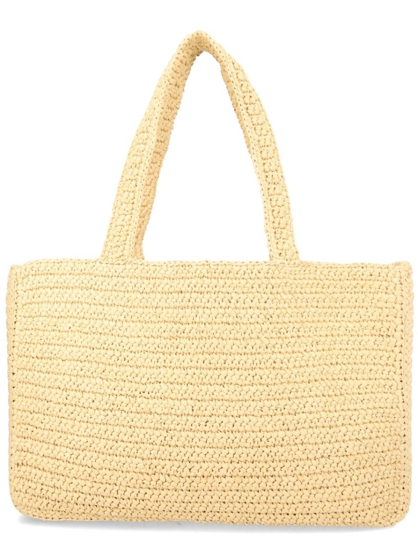 Valentino Garavani Large Woven Shopping Bag With Oversized 'V' Design
