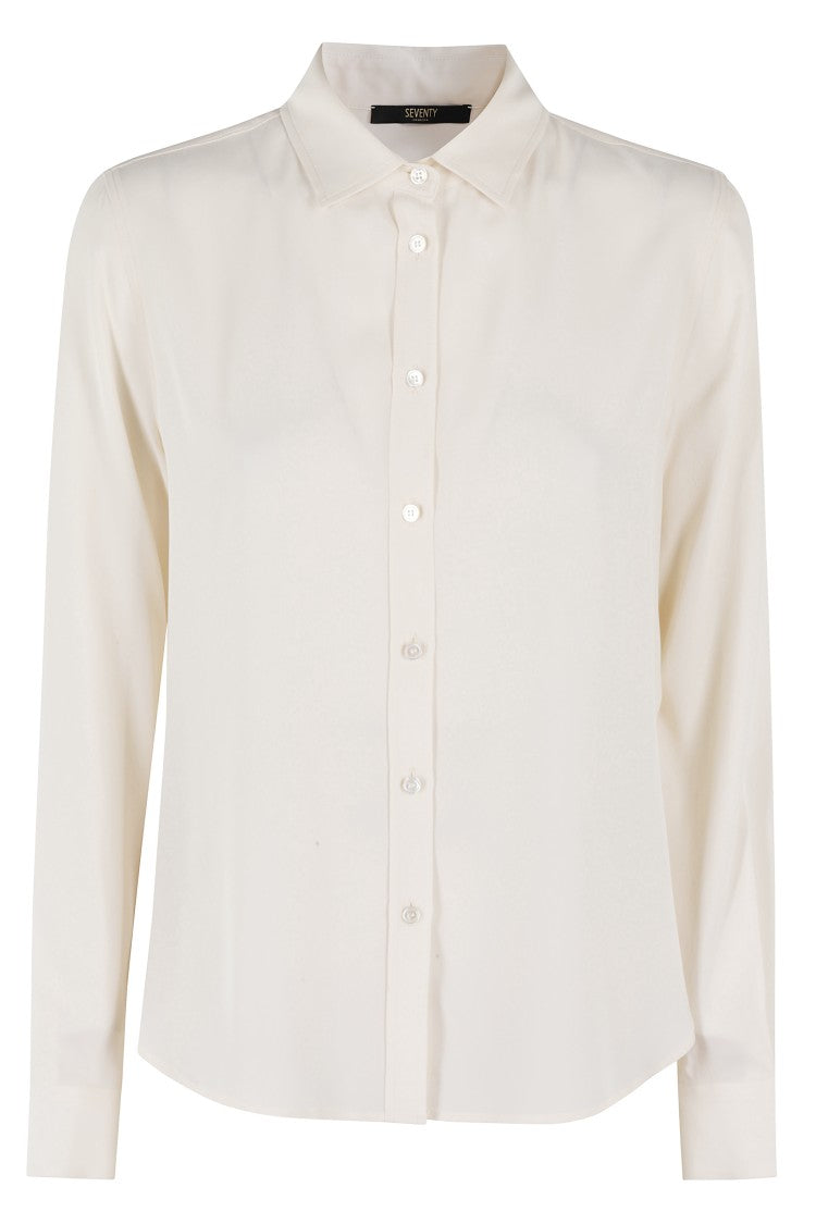Seventy Plain Crepe Shirt With Silk Mix