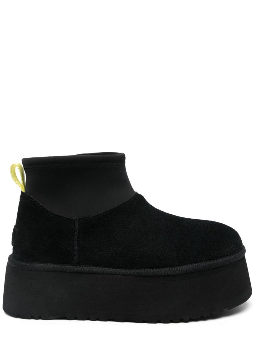 Ugg Black Classic Mini Dipper Platform Boots