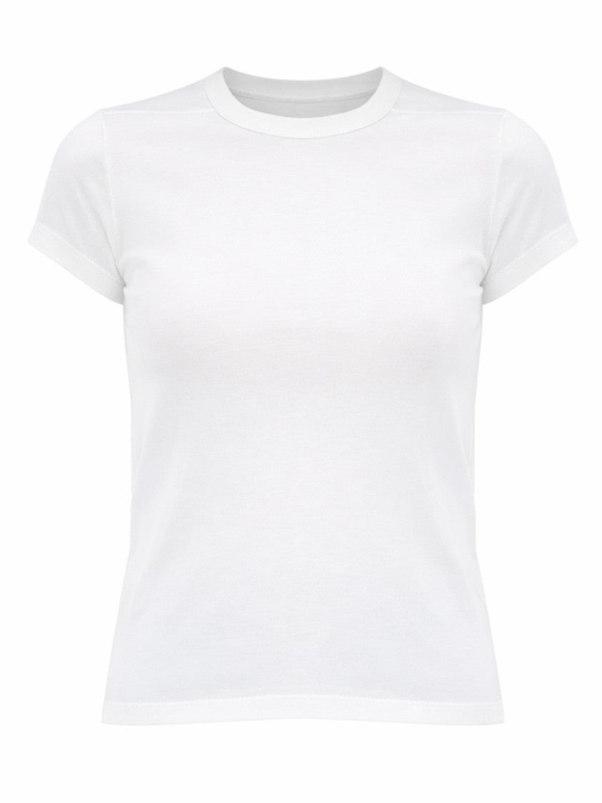 Rick Owens Neutrals Short-Sleeved Fitted Crewneck T-Shirt