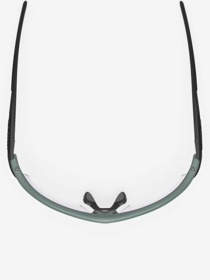 Rudy Project Matte Green Semi-Rimless Sunglasses With Ergonomic Design