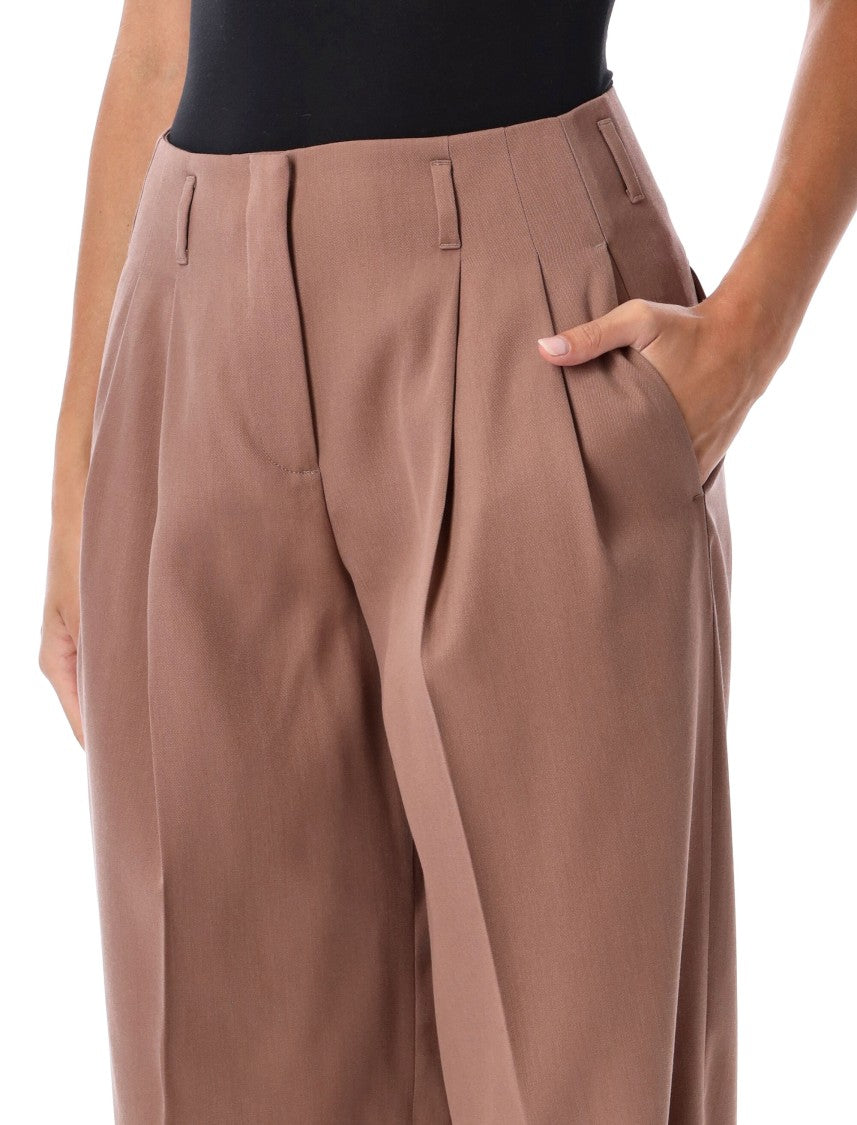Golden Goose Tailored Wide-Leg Pants With High Waist And Front Pleats