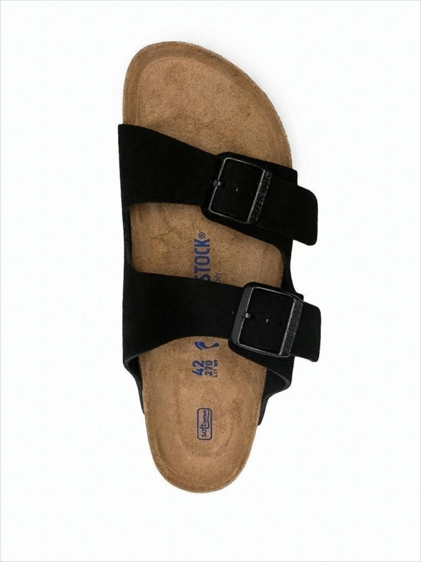 Birkenstock Suede-Lined Leather Sandals With Adjustable Straps