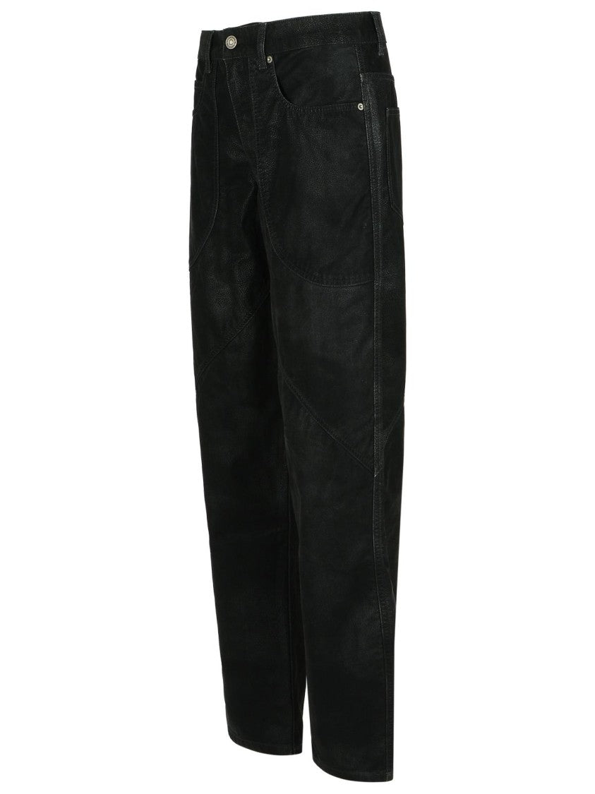 Isabel Marant Étoile Kelvina' Black Faux Leather Pants