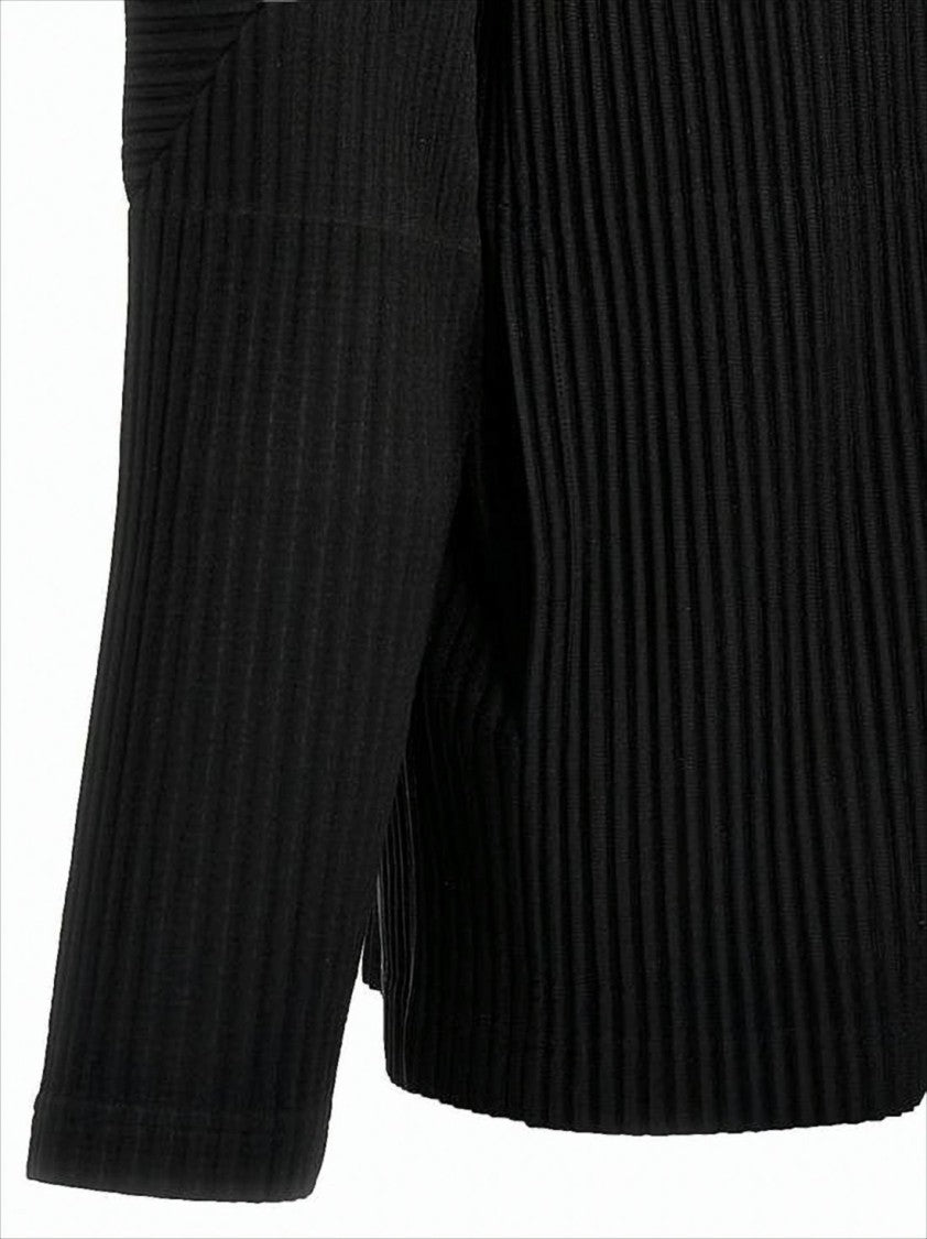 Homme Plissé Issey Miyake Zip-Up Pleated Hoodie With Casual Structure