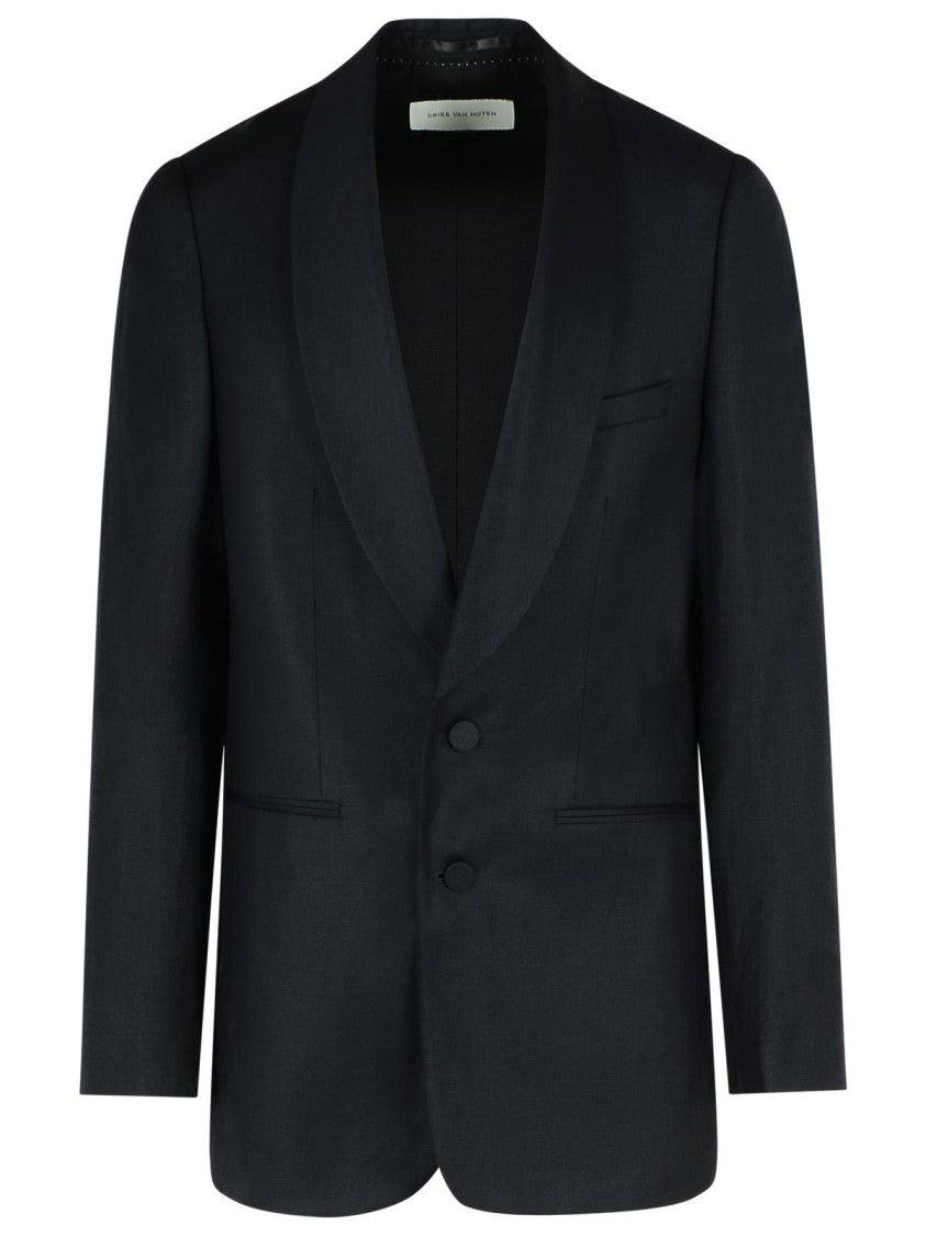 Dries Van Noten Bartux' Black Wool Blend Blazer