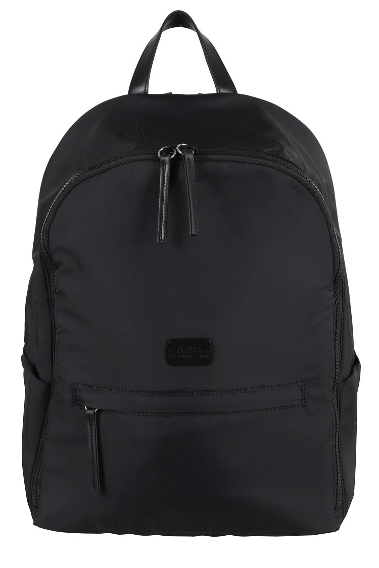A.P.C. Blake Black Nylon Backpack With Laptop Pocket