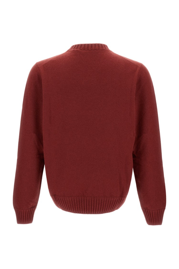 Gran Sasso Italian Cashmere Crew Neck Sweater With Ribbed Detailing