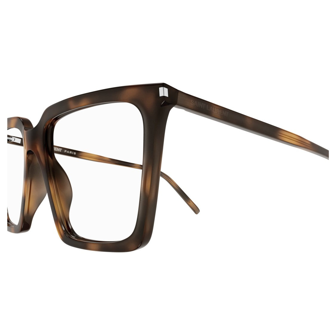 Saint Laurent Sl 474 Opt Oversized Tortoiseshell Square Frame Eyeglasses