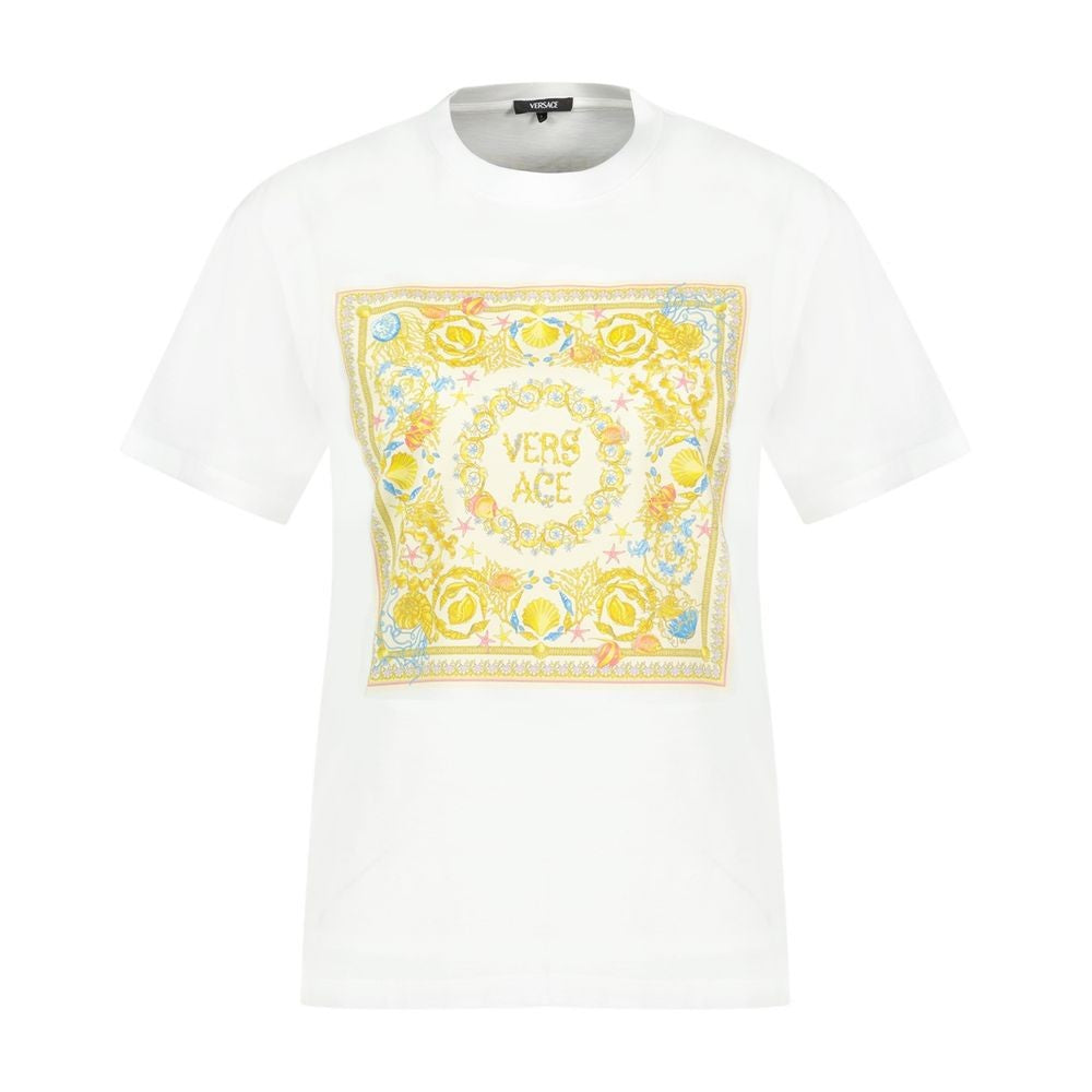 Versace Underwater T Shirt - Cotton - White