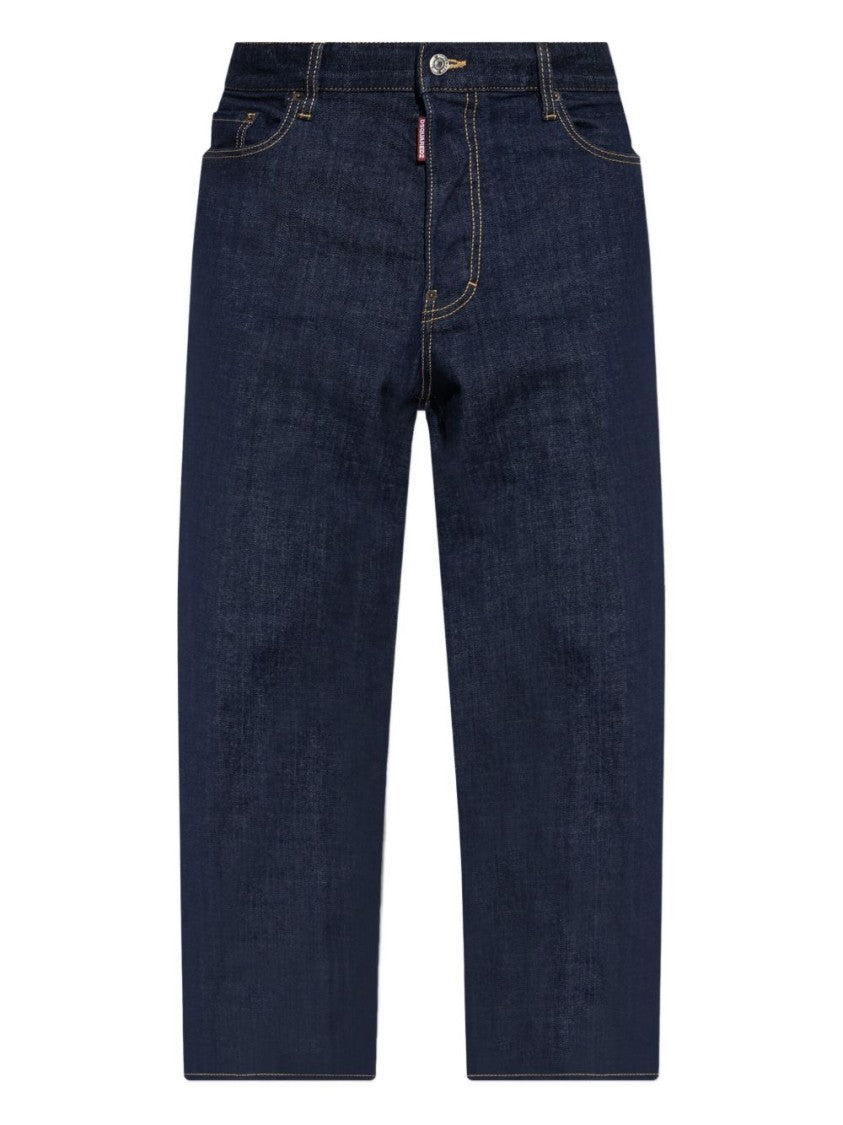 Dsquared2 Indigo Wide-Leg Denim Jeans