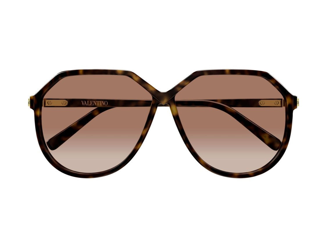 Valentino Vg0026s Gradient Tortoiseshell Oversized Geometric Sunglasses