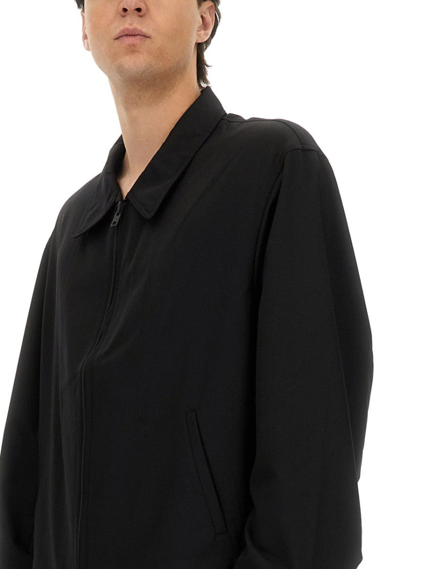 Y-3 Boxy Black Wool Jacket With Minimalist Design