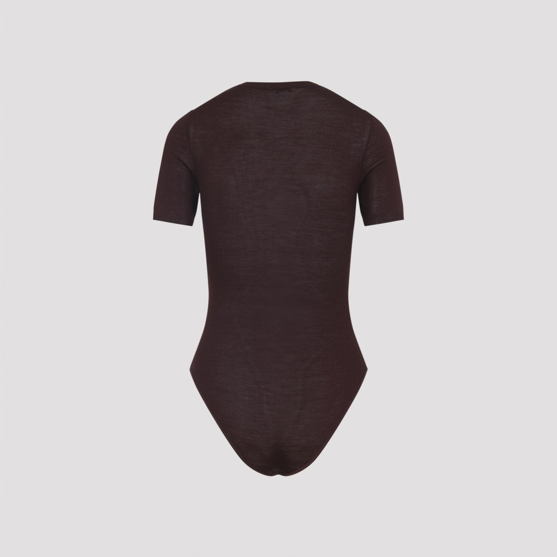 Alaïa Fitted Wool-Silk Bodysuit With Delicate Sheer Texture