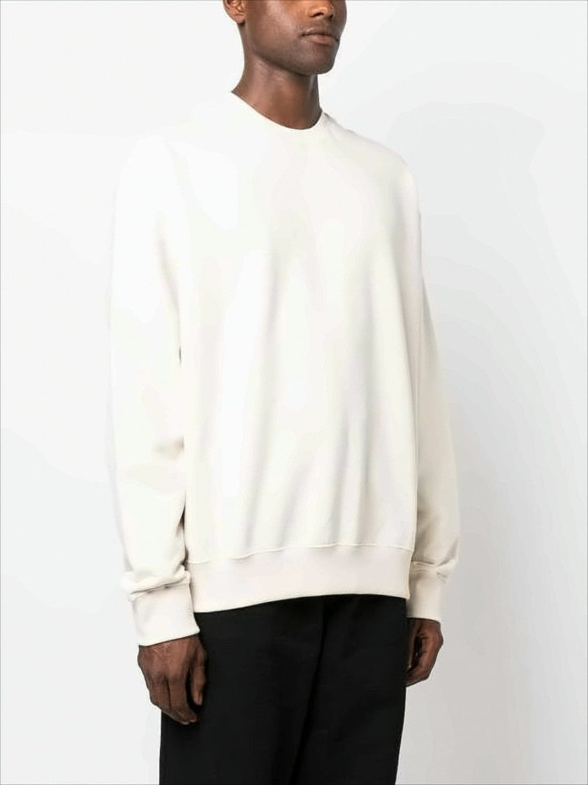 Jil Sander Long-Sleeve Crewneck Sweatshirt With Ribbed Detailing