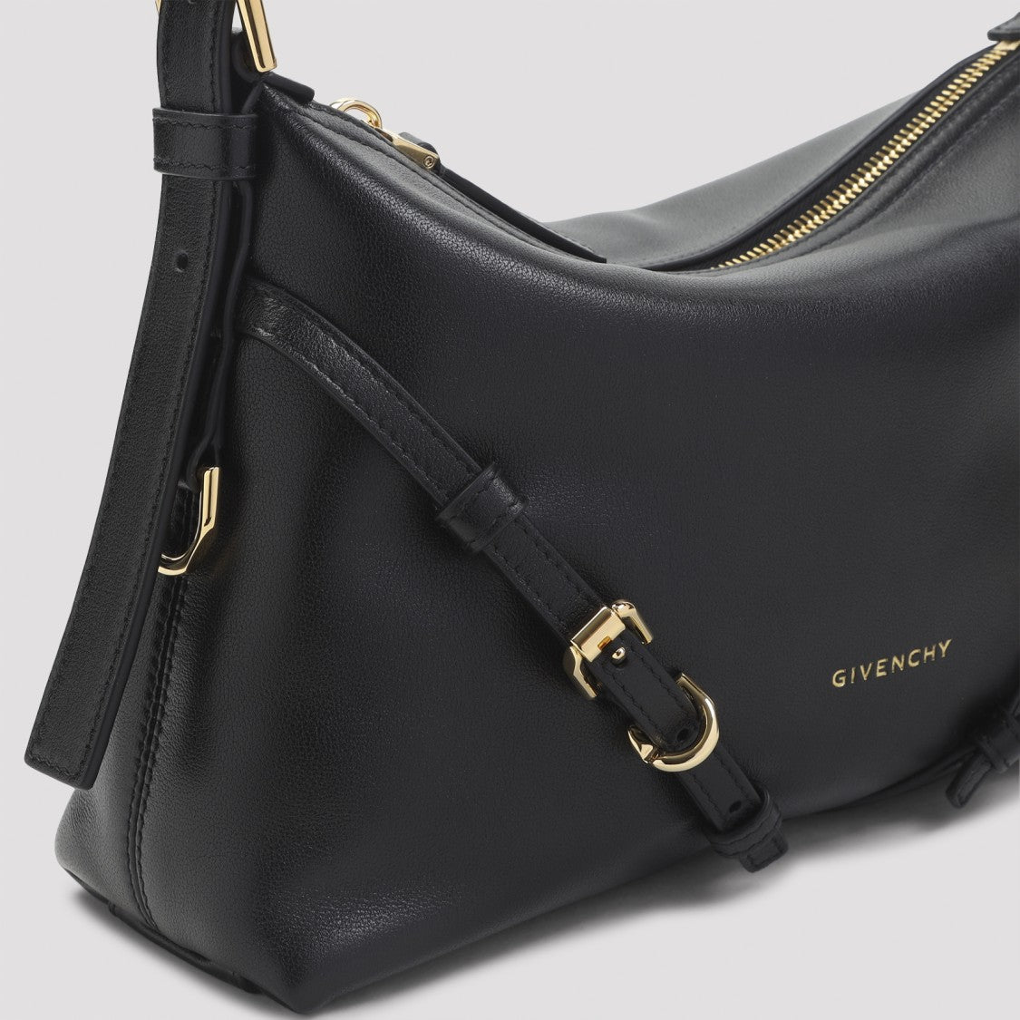 Givenchy Structured Black Calf Leather Shoulder Bag