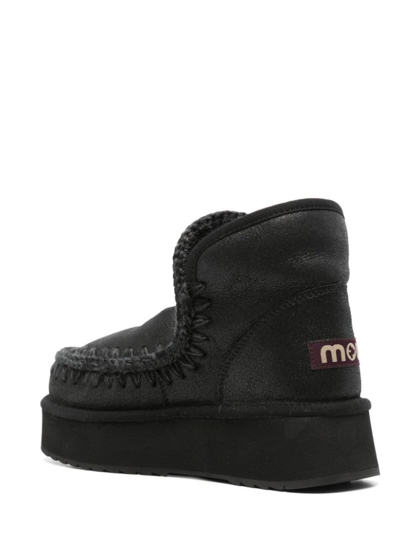 Mou Ankle Boots With Double Face Sheepskin And Fit