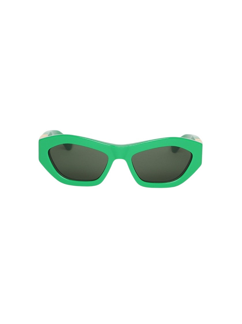 Bottega Veneta Angular Green Acetate Sunglasses