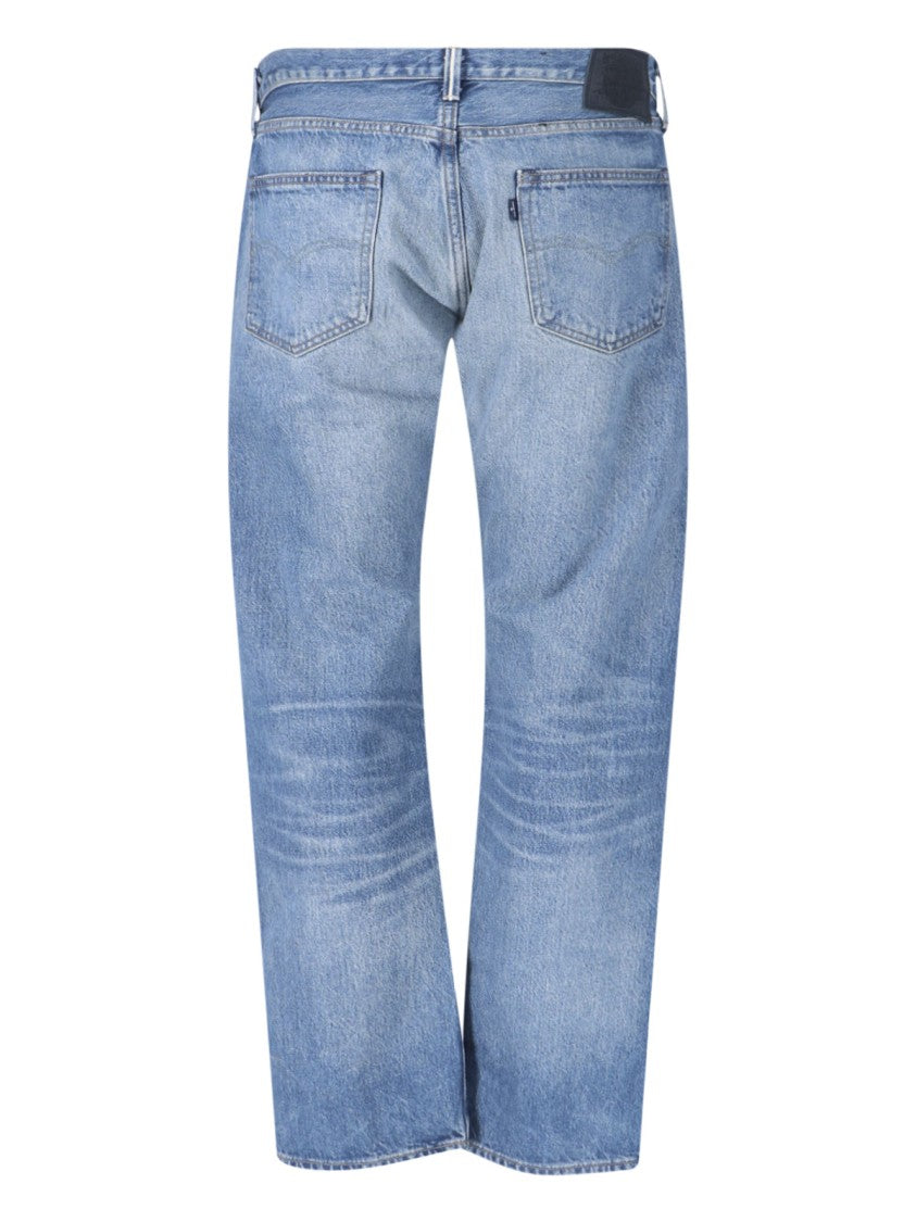 Levi's Strauss Blue Anchor Mid-Rise Straight-Leg Jeans