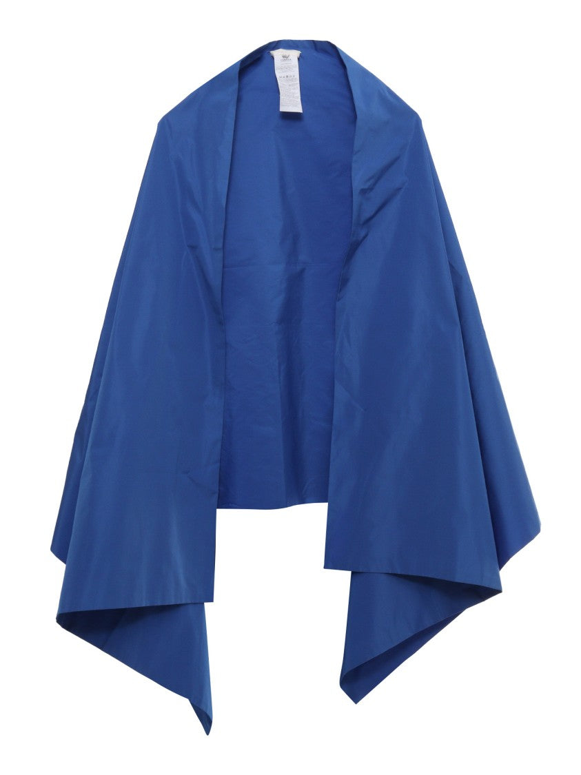 P.A.R.O.S.H. Draped Blue Cover-Up With Wide Sleeves