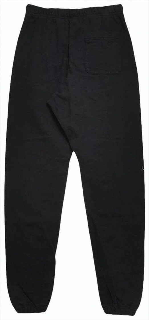 Saint Mxxxxxx Black Jogger Pants With Graphic Detail And Elastic Cuffs
