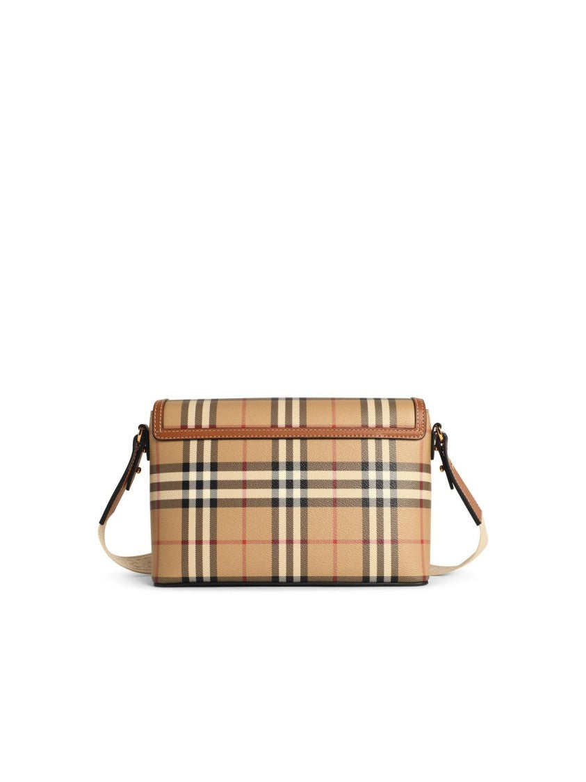 Burberry Crossbody Bag In Briar Brown Cotton Blend