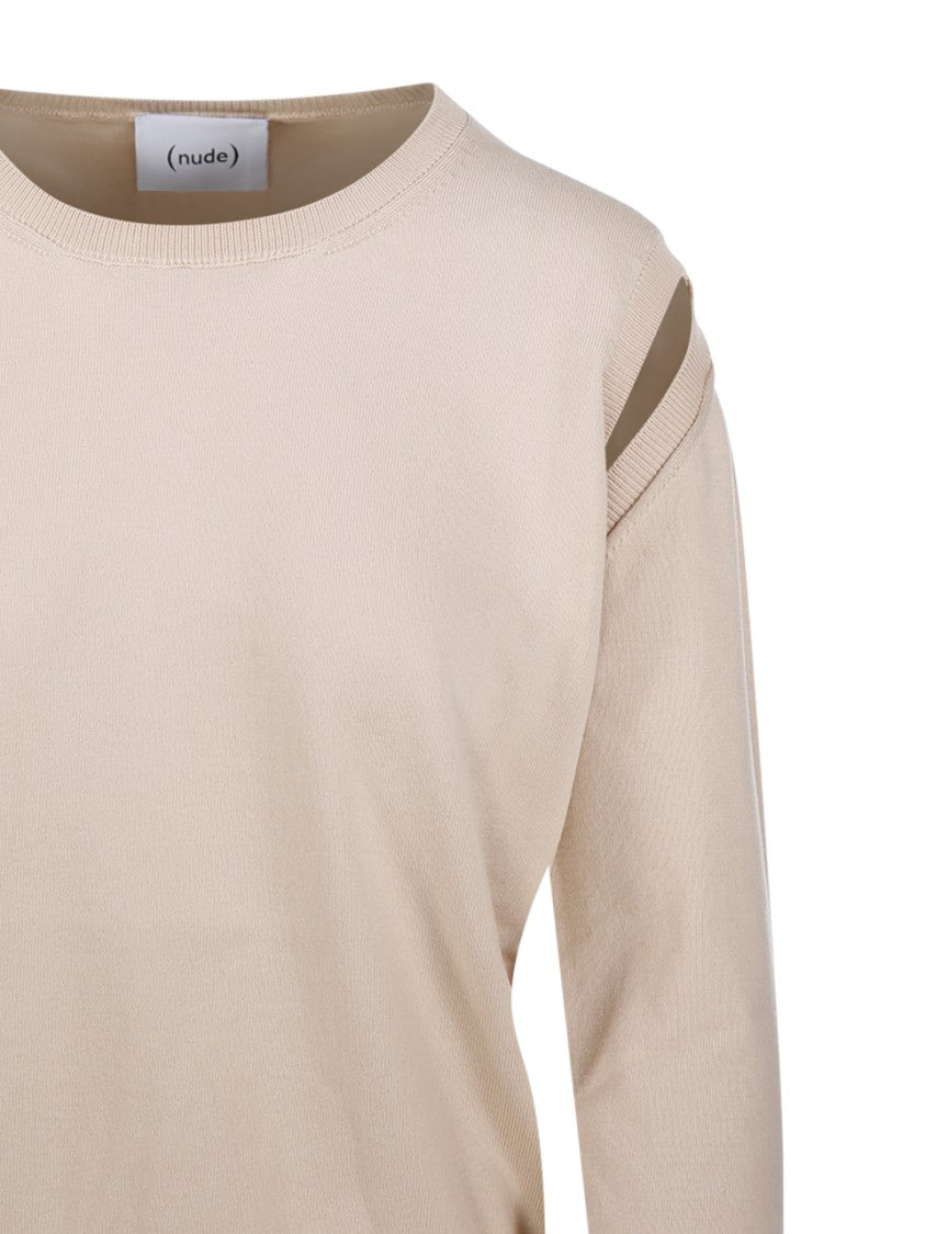 Nude Relaxed Fit Crew Neck Sweater