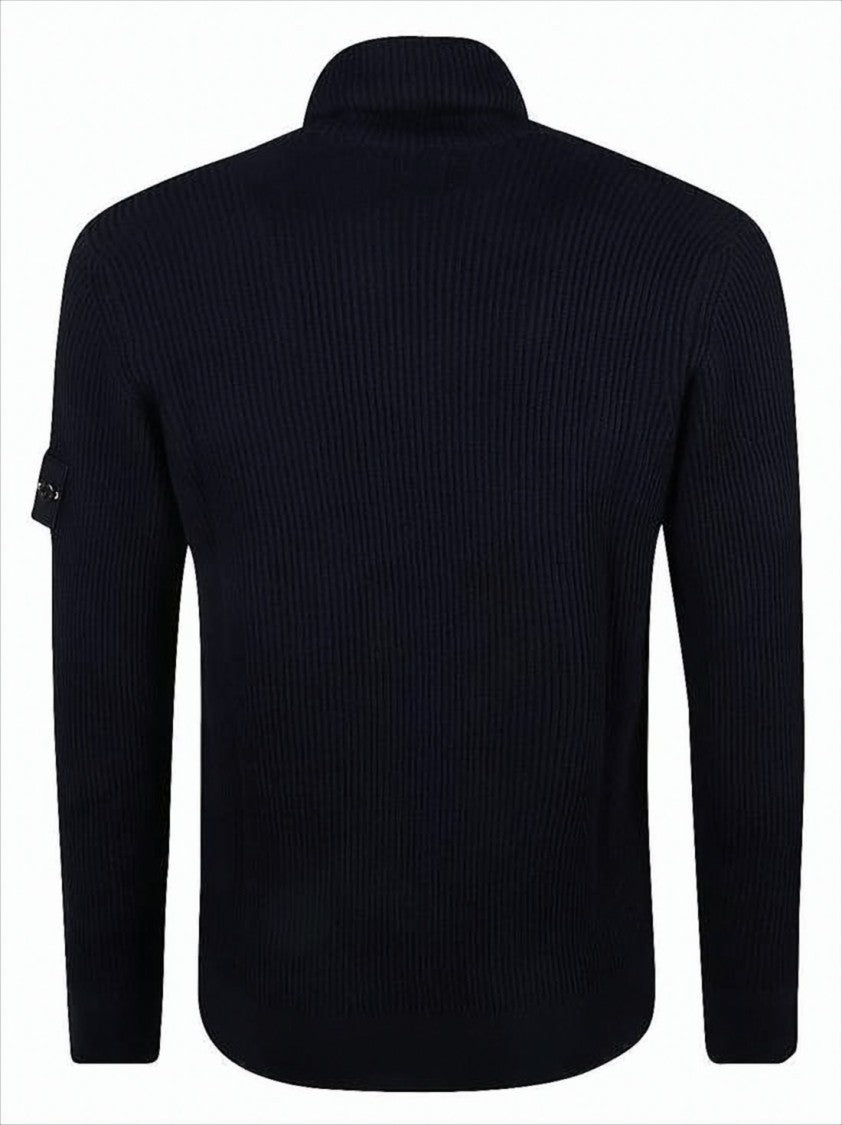 Stone Island Ribbed Knit Turtleneck Sweater