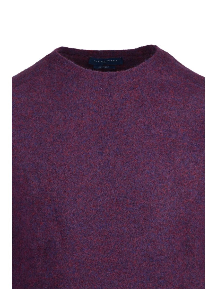 Daniele Fiesoli Crew Neck Pullover In Extrafine Merino Wool Blend