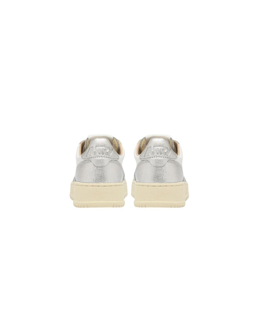 Autry White Medalist Low Two-Tone Leather Sneakers
