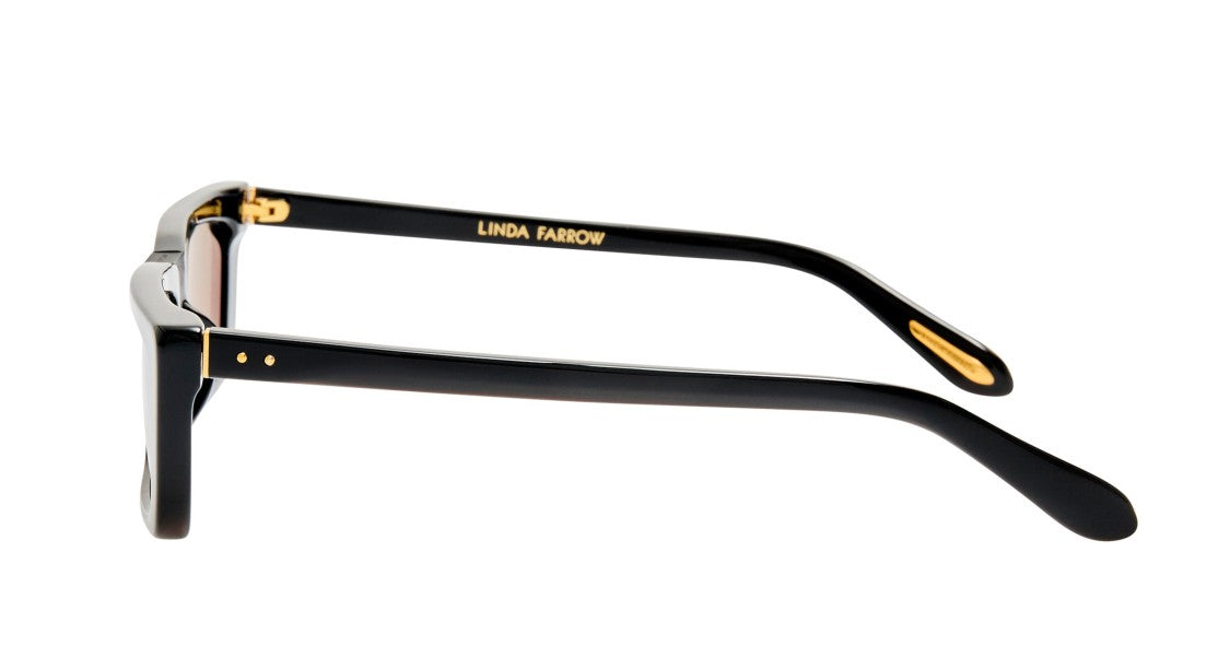 Linda Farrow Lfl Oversized Square Frame Sunglasses With Glossy Finish