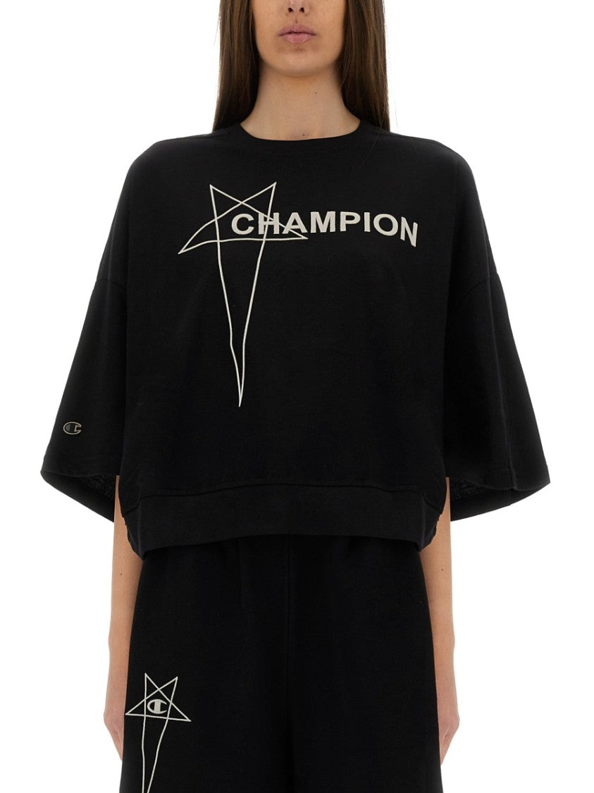 Champion X Rick Owens Cropped "Tommy T" T-Shirt