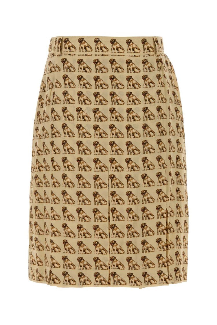 Valentino Garavani Printed Crepe Skirt