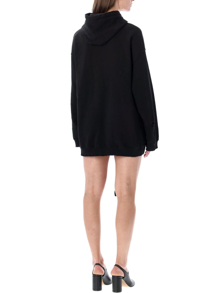 Mm6 By Maison Margiela Gloves Integrated Cotton Mini Dress