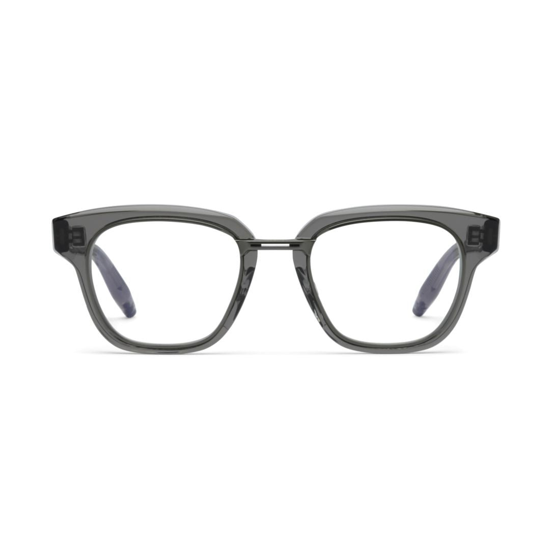 Akoni Apollo Square Frame Optical Glasses With Translucent Smoky Grey Finish