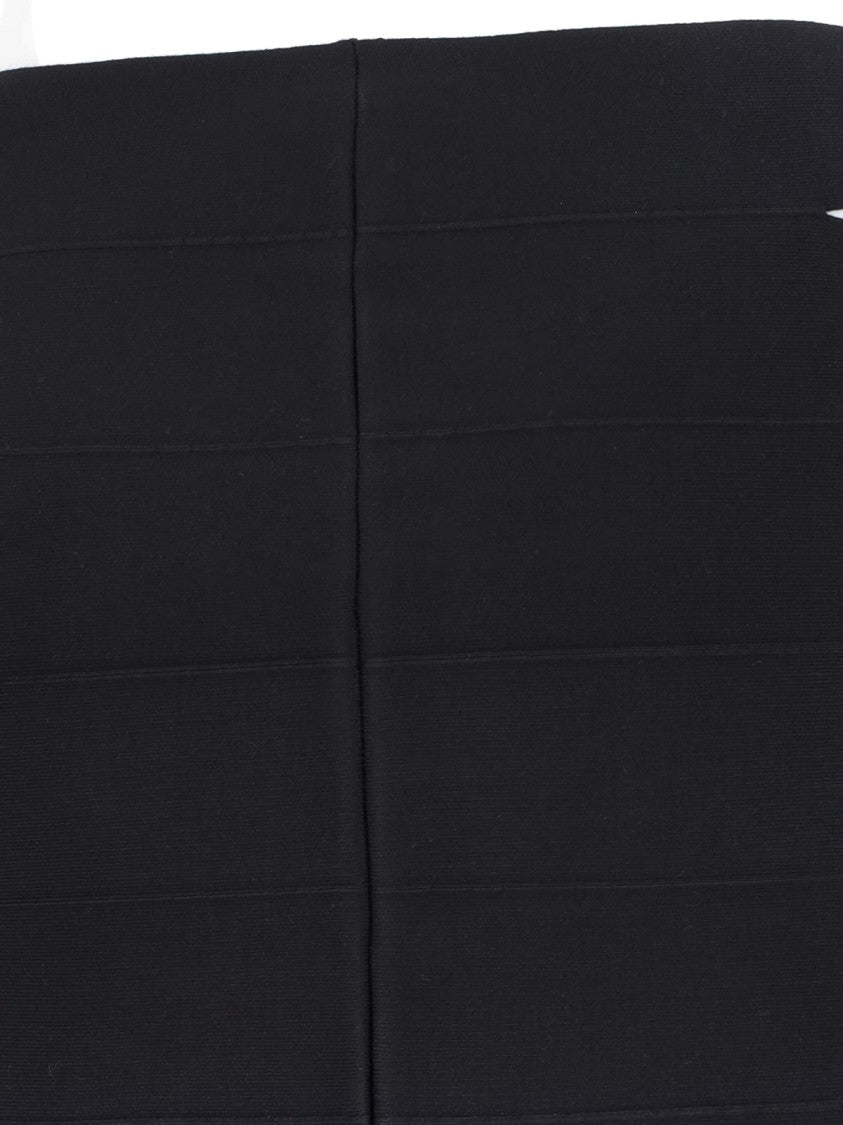 Alaïa Midi Pencil Skirt In Black Fabric