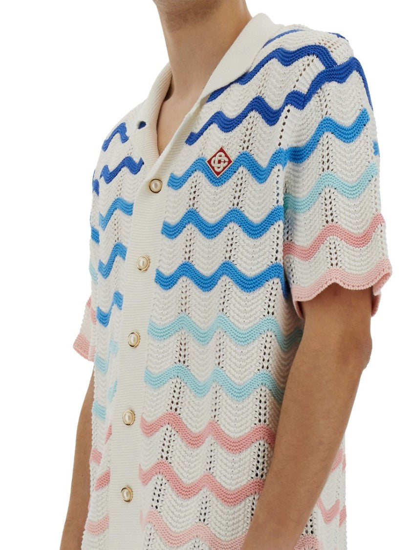 Casablanca "Wave" Knit Top