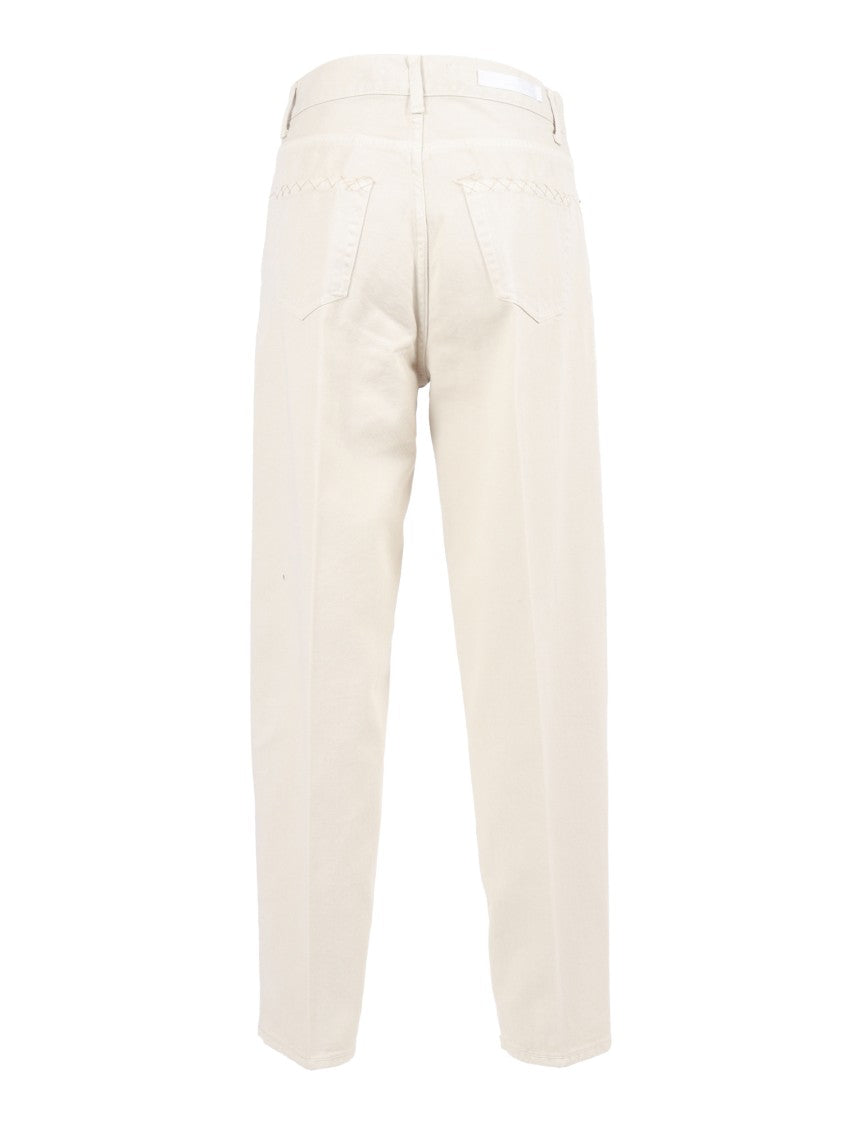 Briglia High-Waisted Straight-Leg Pants With Unique Button Closure