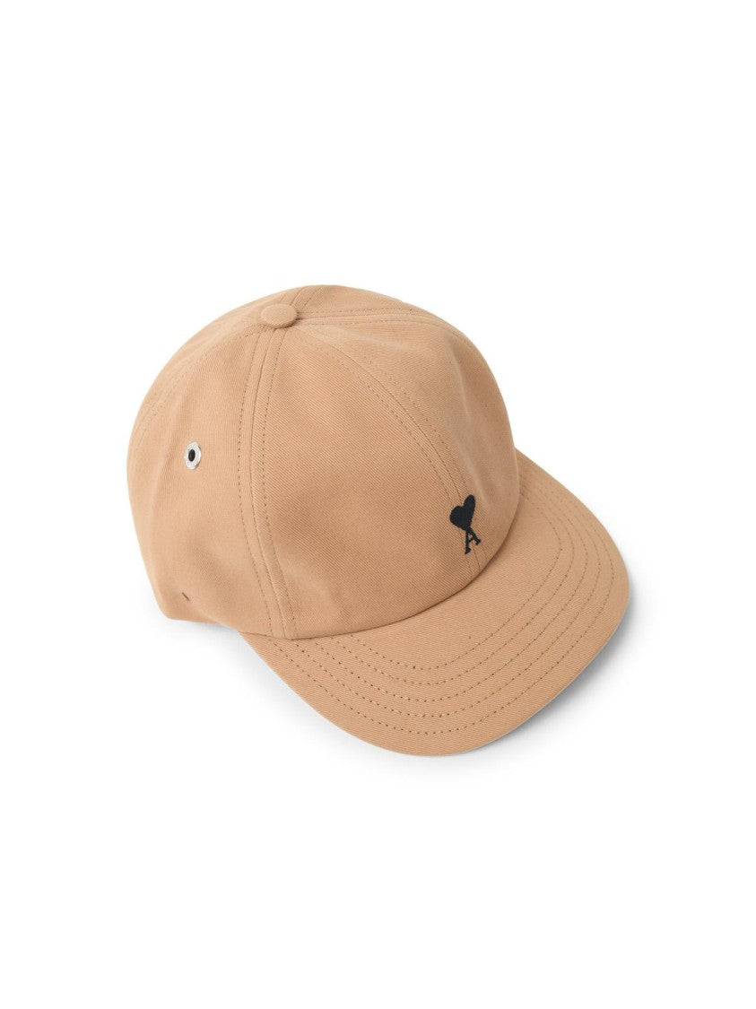 Ami Paris 'Ami De Cœur' Cap In Mastic Beige Cotton