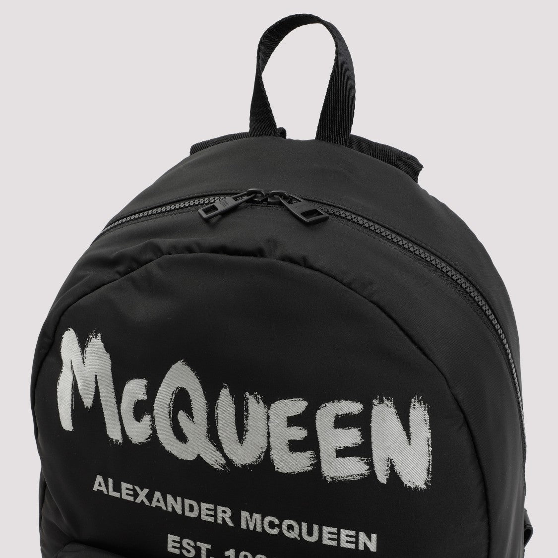 Alexander Mcqueen Black Graffiti Metropolitan Printed Backpack