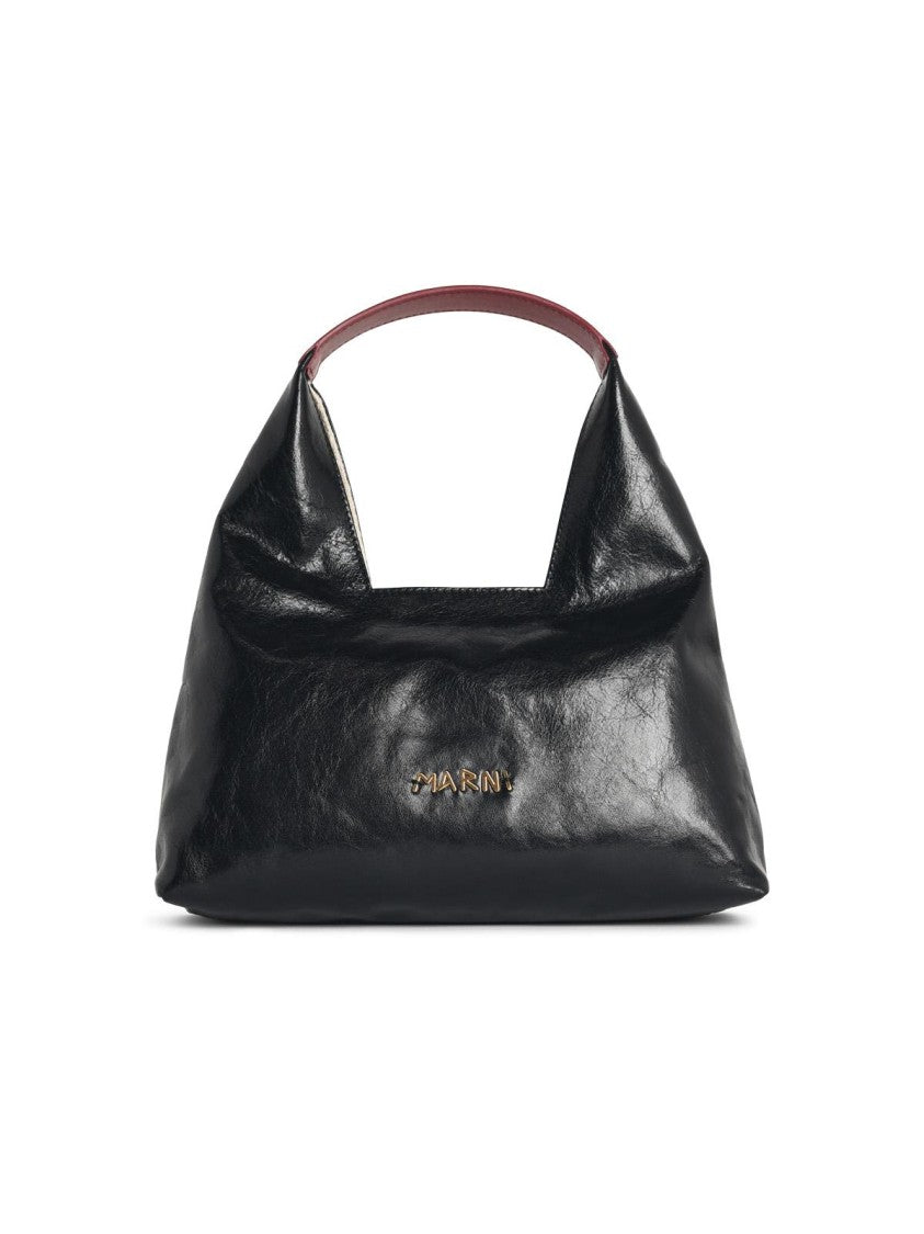 Marni 'Trapeze' Mini Black Leather Handbag