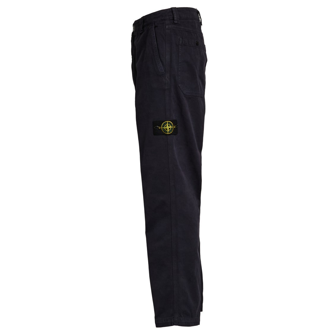 Stone Island Stretch Organic Cotton Broken Twill Old Effect Trousers